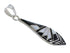 Sterling Silver Jet And Mother of Pearl Inlay Southwest Pendant VX54908